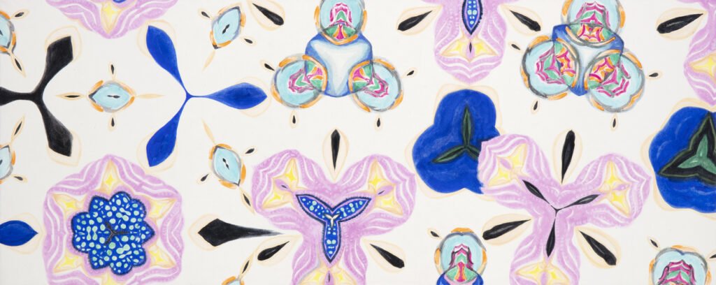 Look in the mirror, color on Hanji paper, 60 x 150 cm, 2018